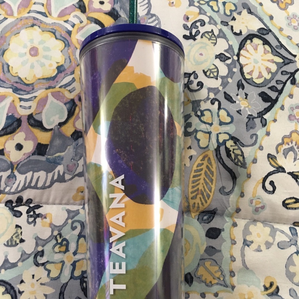 Teavana 20 oz Cold cup w/ reusable straw New
